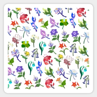 Genshin Impact Flowers Print (White) Sticker